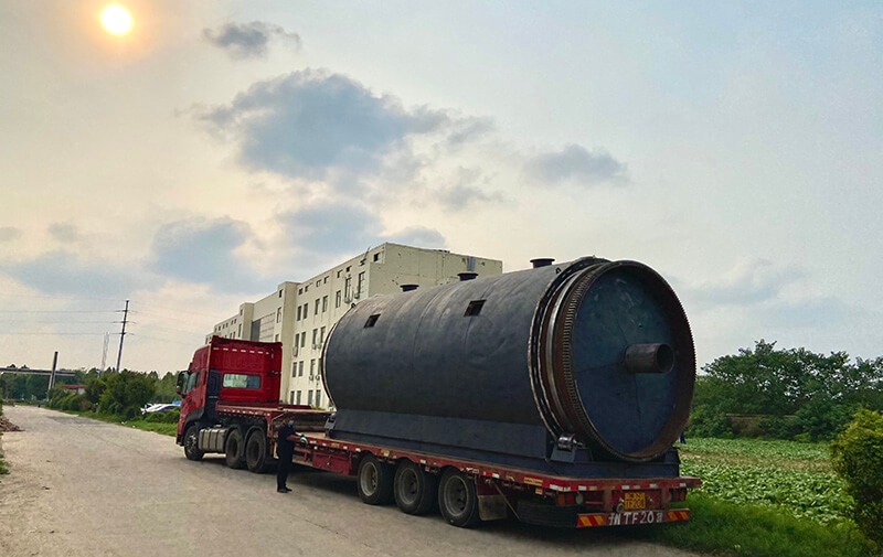 整裝待發的利菲爾特廢輪胎裂解設備