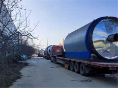 安徽六安廢輪胎煉油設備的安裝進度